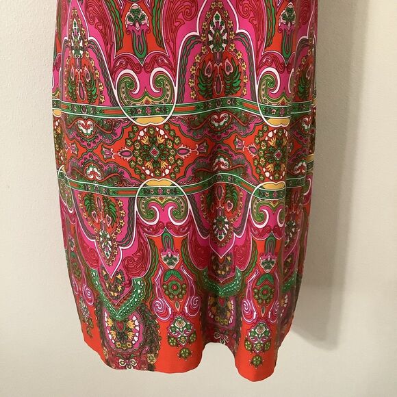 Studio I Red Multicolor Colorful Bohemian Boho Hippie Tunic Dress S Going Out - Picture 3 of 8
